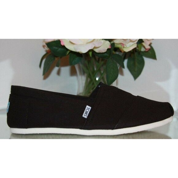 Toms Men's 11D Classic canvas black slip on Shoe - New - Picture 1 of 6